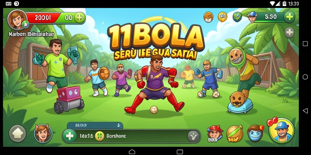 Tampilan screenshot utama 11BOLA yang menampilkan gameplay Idle yang seru.