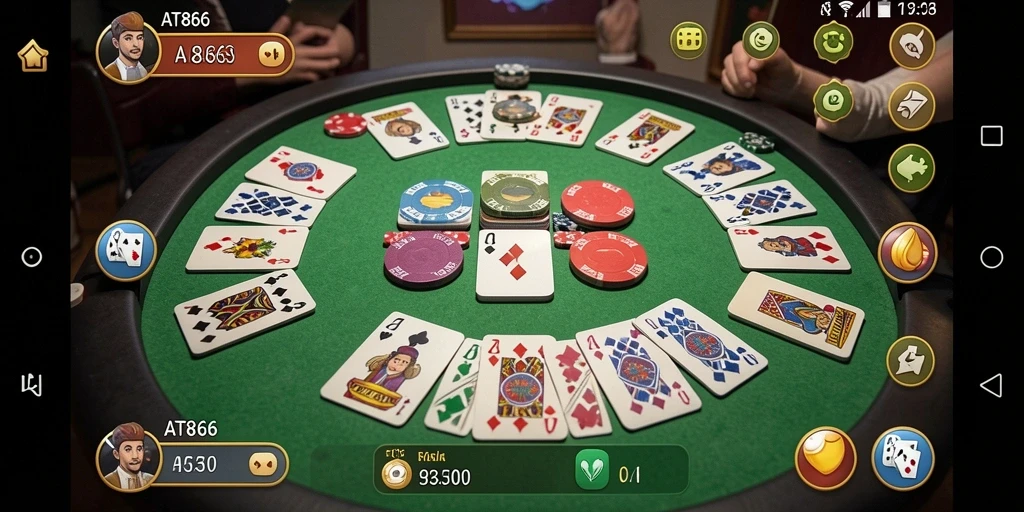 Gameplay seru Gaple dalam AT866 dengan interaksi multiplayer.