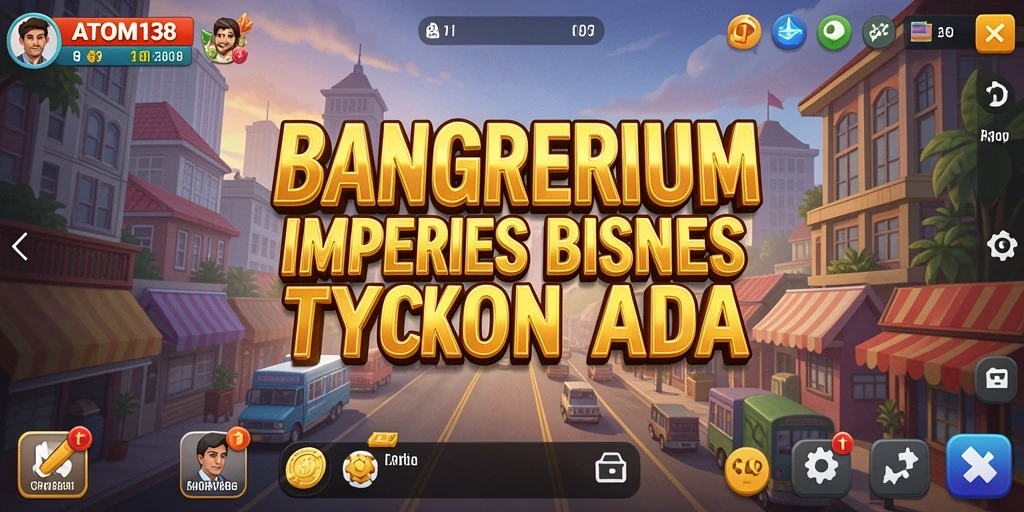 Tampilan gameplay ATOM138 yang menunjukkan pengelolaan bisnis yang efektif.