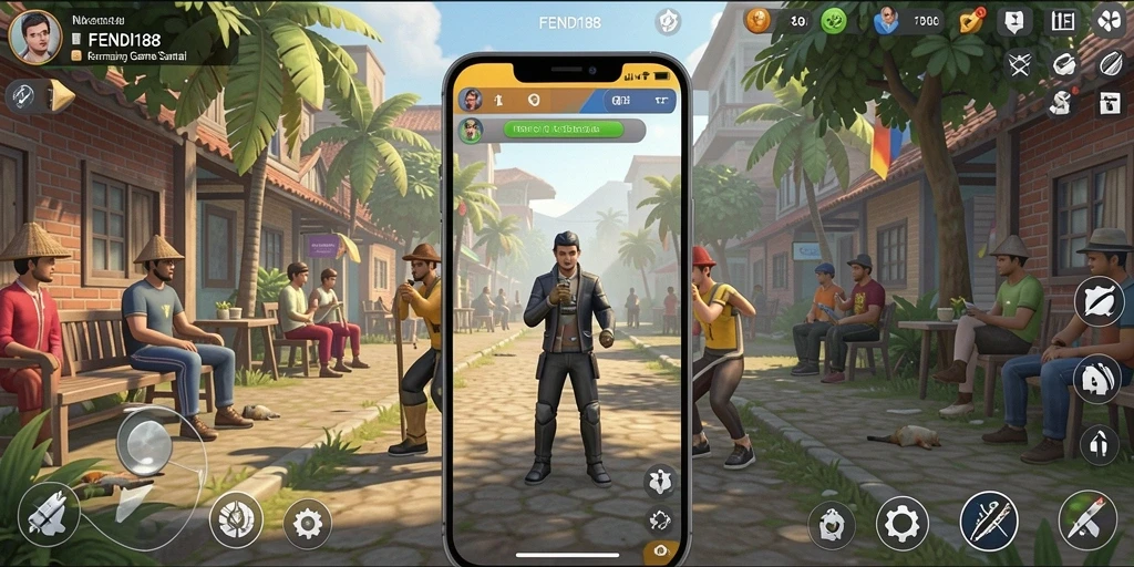 Tampilan gameplay seru dari FENDI188 dalam suasana ceria.