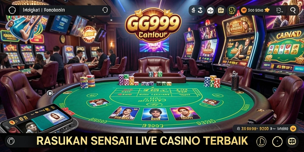 Tampilan menarik dari gameplay Live Casino GG999 yang mengasyikkan.