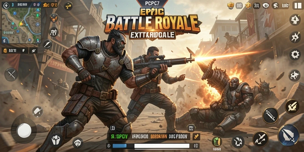 Screenshot utama gameplay <strong>PCPC7</strong> yang menampilkan adu tembak seru.