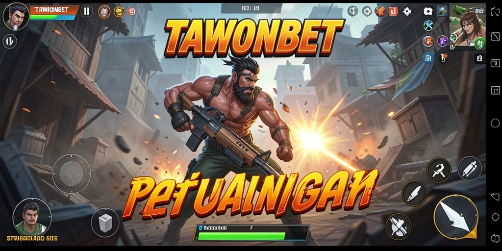 Menampilkan momen aksi mendebarkan dari gameplay TAWONBET.